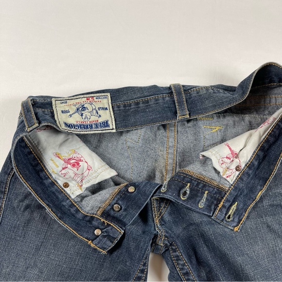 True Religion Men's Slim Fit Straight Jeans, Dark Wash Relaxed Slim Size: 34 - Picture 12 of 16